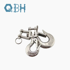 304 Stainless Steel Swivel Type Eye Slip Cargo Lifting Hook With Safety Latch