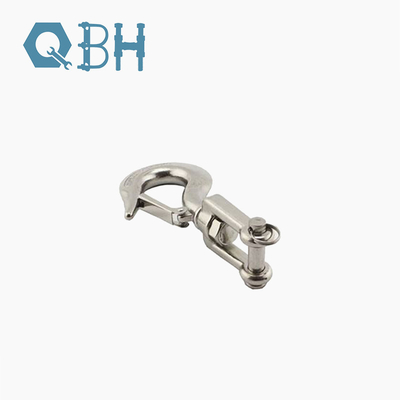 304 Stainless Steel Swivel Type Eye Slip Cargo Lifting Hook With Safety Latch