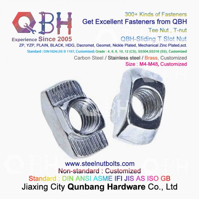 QBH 4040 سلسلة الألومنيوم سبائك الألومنيوم الملف الشخصي مطرقة انزلاق المكسرات فتحة T 1