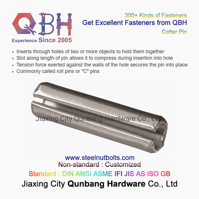 QBH مخصص الفولاذ المقاوم للصدأ SS034 SS316 C- دبابيس كوتر دبوس 0