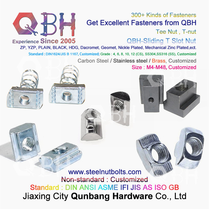QBH 4040 سلسلة الألومنيوم سبائك الألومنيوم الملف الشخصي مطرقة انزلاق المكسرات فتحة T 3